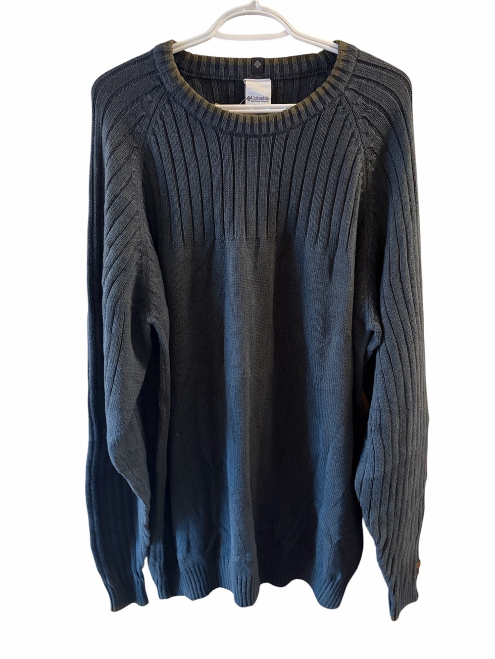 Columbia NWT Men’s Ribbed Crewneck Sweater XXL TALL 100% Cotton